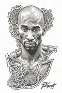 kobe bryant black mamba tattoo design idea