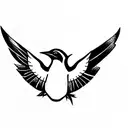 mockingjay bird healing tattoo design idea