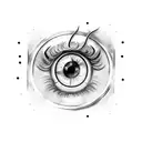 A tattoo of Sauron's eye from The Lord of the Rings, but with a gaming twist like a health bar overlay tattoo design idea