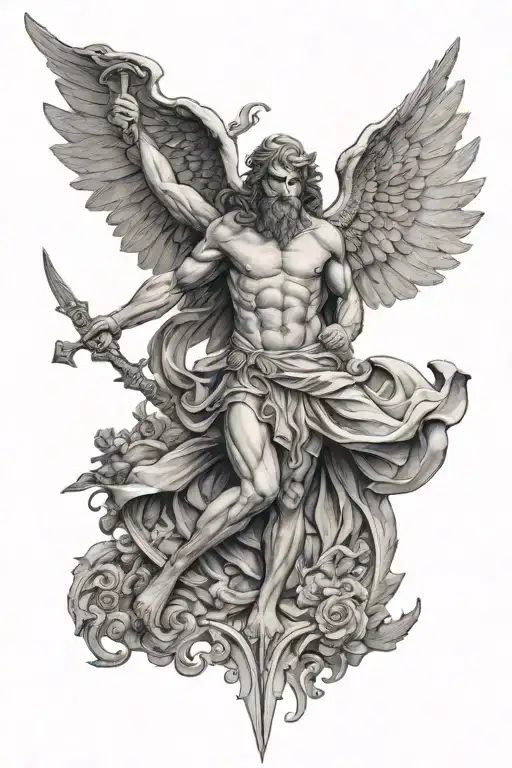 Kairos from Greek mythology  tattoo design idea