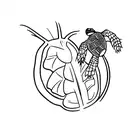 Palm Tree and turtle tattoo design idea