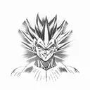 Vegeta's iconic Final Flash attack tattoo design idea