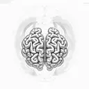 A brain with intricate physics equations and formulas inside tattoo design idea