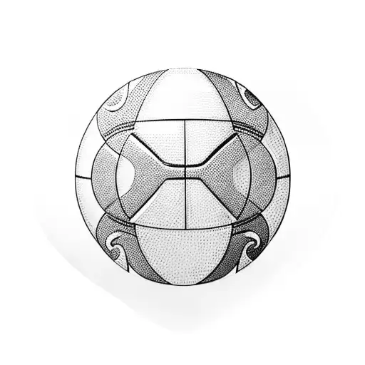 rugby ball tattoo design idea