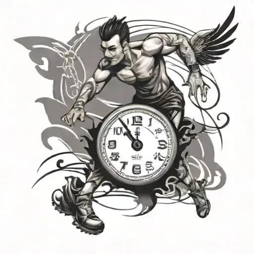 tattoo runner with chrono simple tattoo tattoo design idea