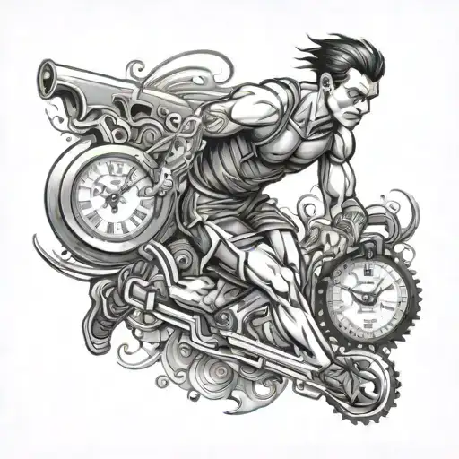 tattoo runner with discreet chrono tattoo design idea