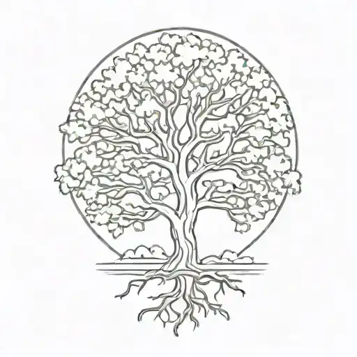 live oak tree new orleans tattoo design idea