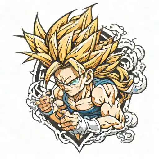 gogeta tattoo design idea