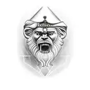 Samson from the Bible tattoo design idea