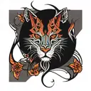 That in the form of Scratches says the word Alana tattoo design idea