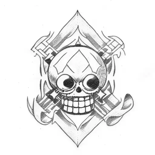 one piece flags tattoo design idea