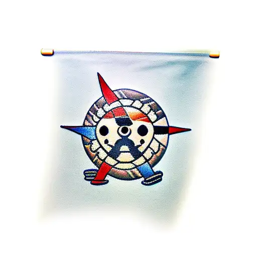 one piece flags tattoo design idea