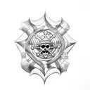 one piece flags tattoo design idea