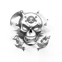 one piece flags tattoo design idea