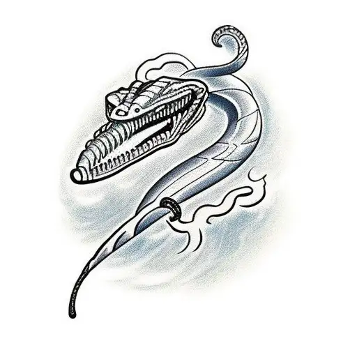 Amazon.com: Cobra and Skull by Samuel Gosson Traditional Tattoo Artwork  Canvas Art Print: Posters & Prints