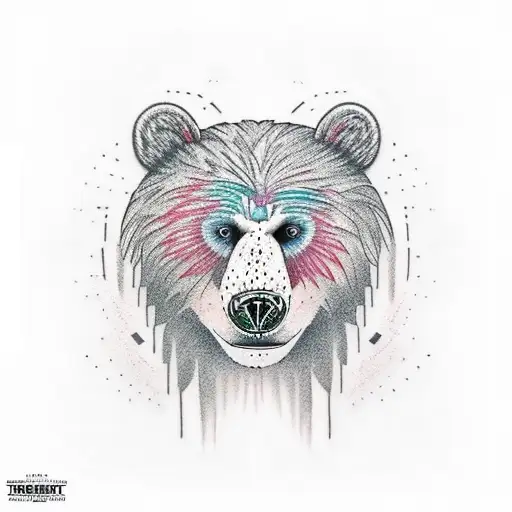 Half dirty, half clean spirit bear tattoo design idea