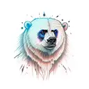 Half dirty, half clean spirit bear tattoo design idea