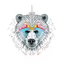 Half dirty, half clean spirit bear tattoo design idea