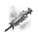 frostmourne sword tattoo design idea