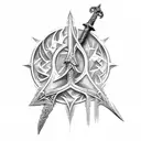 frostmourne sword tattoo design idea