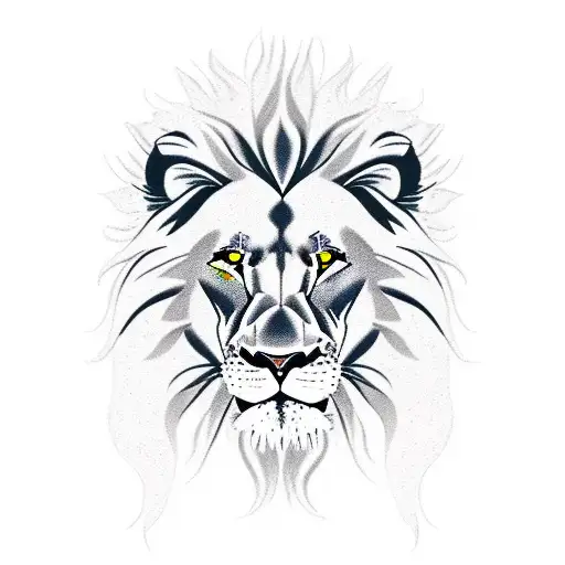 full body lion tattoo design idea