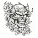 Evil tattoo design idea