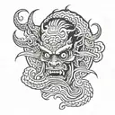 Evil tattoo design idea