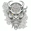 Evil tattoo design idea