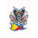 romania tattoo design idea