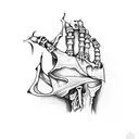 skeleton hand  tattoo design idea