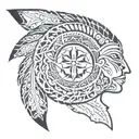 black polynesian tattoo design idea