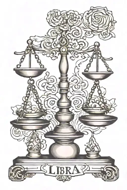 libra scale showing balance tattoo design idea