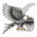 symmetrical eagle tattoo design idea
