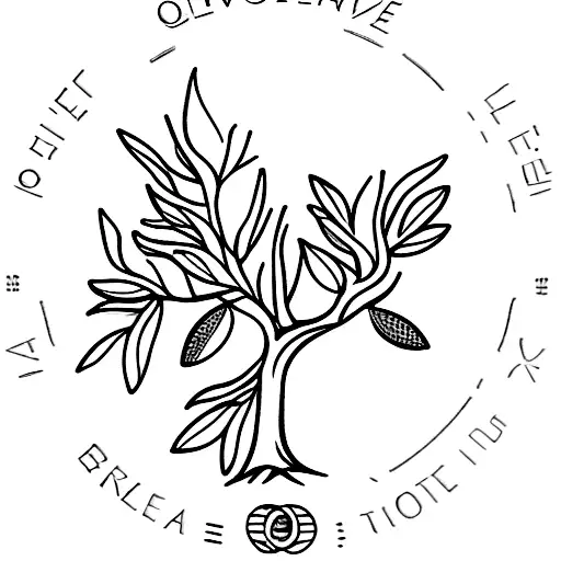 Olive tree with free palestine tattoo design idea