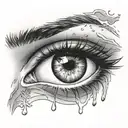 crying eye tattoo tattoo design idea