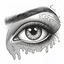 crying eye tattoo tattoo design idea