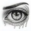 crying eye tattoo tattoo design idea