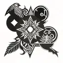 4 cardinal virtues of stoicism  tattoo design idea