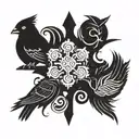 4 cardinal virtues of stoicism  tattoo design idea