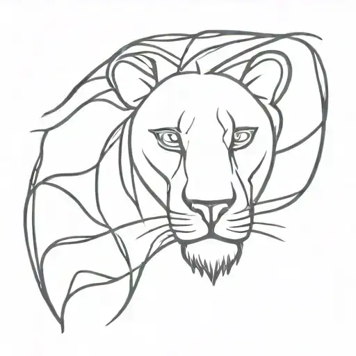 Lion continuous line tattoo tattoo design idea