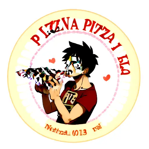 luffy comiendo una pizza tattoo design idea