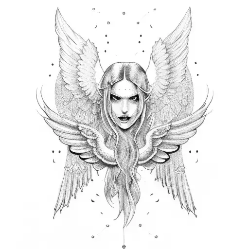 jerry with wings tattoo design idea