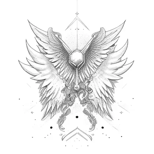 mouse with wings tattoo design idea