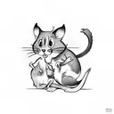 tom and jerry tattoo design idea