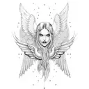 jerry with wings tattoo design idea