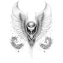 jerry with wings tattoo design idea