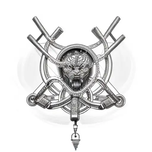 The design features a broken chain as the central element, symbolizing freedom and liberation from constraints.  The bro tattoo design idea