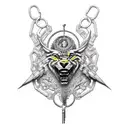 The design features a broken chain as the central element, symbolizing freedom and liberation from constraints.  The bro tattoo design idea