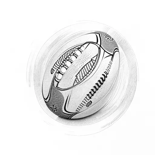 rugby ball and posts tattoo design idea