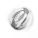 rugby ball and posts tattoo design idea